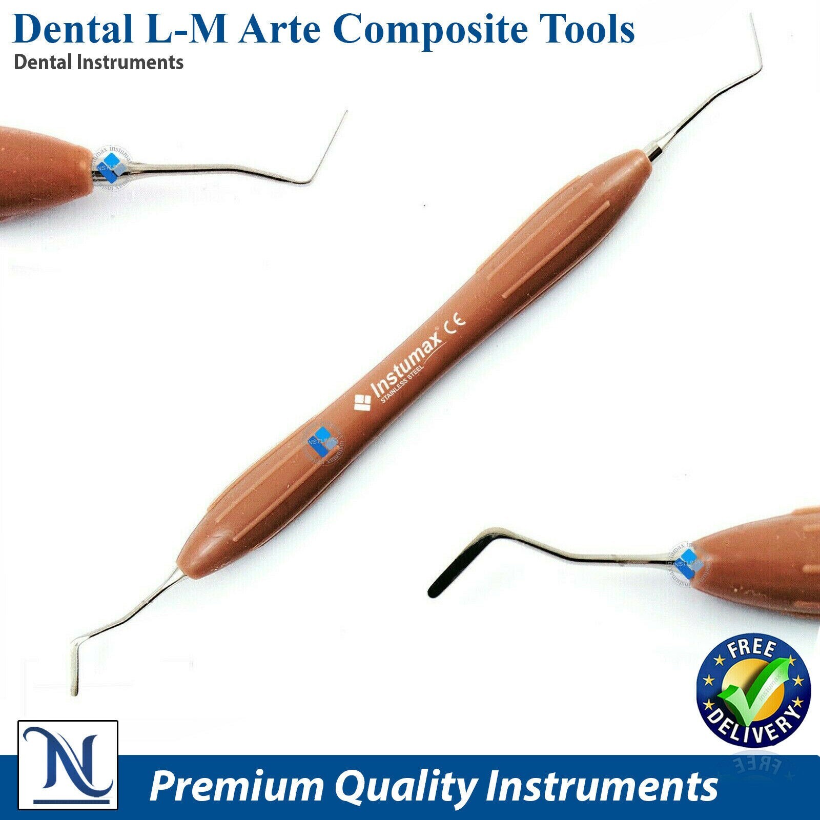 10Pcs Set Dental Composite Filling Instruments Silicone Handle Restorative Tools