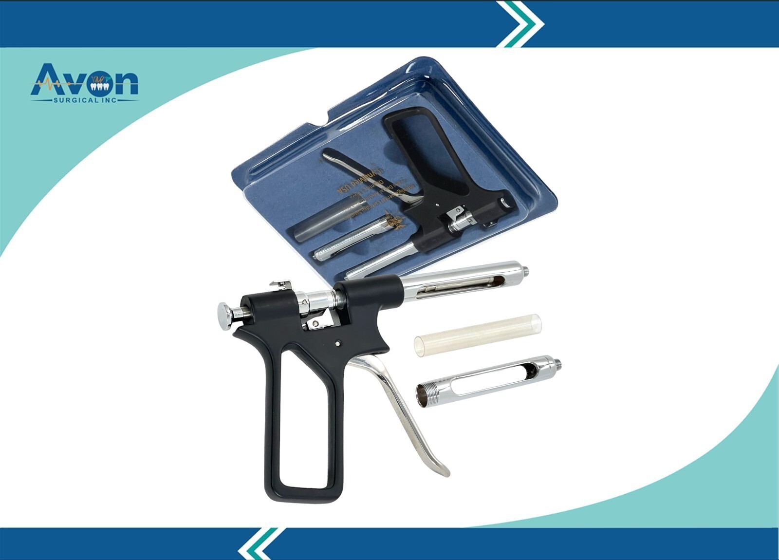2 Pack – Dental Anesthetic Syringe 1.8mL Pistol Style | Stainless Steel