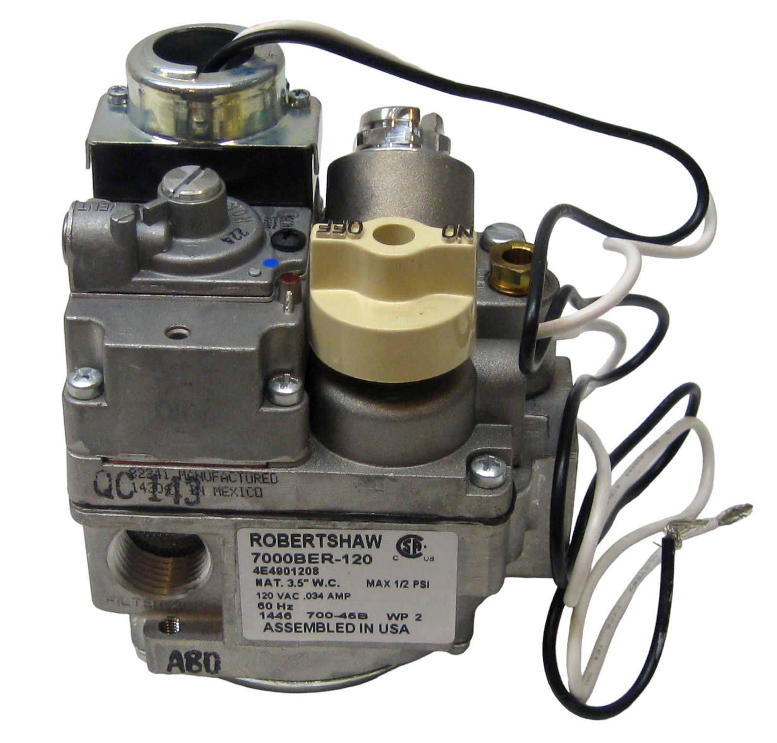 Robertshaw Gas Valve 700-452 7000BER-120 for Vulcan 840126-00011 54-1013