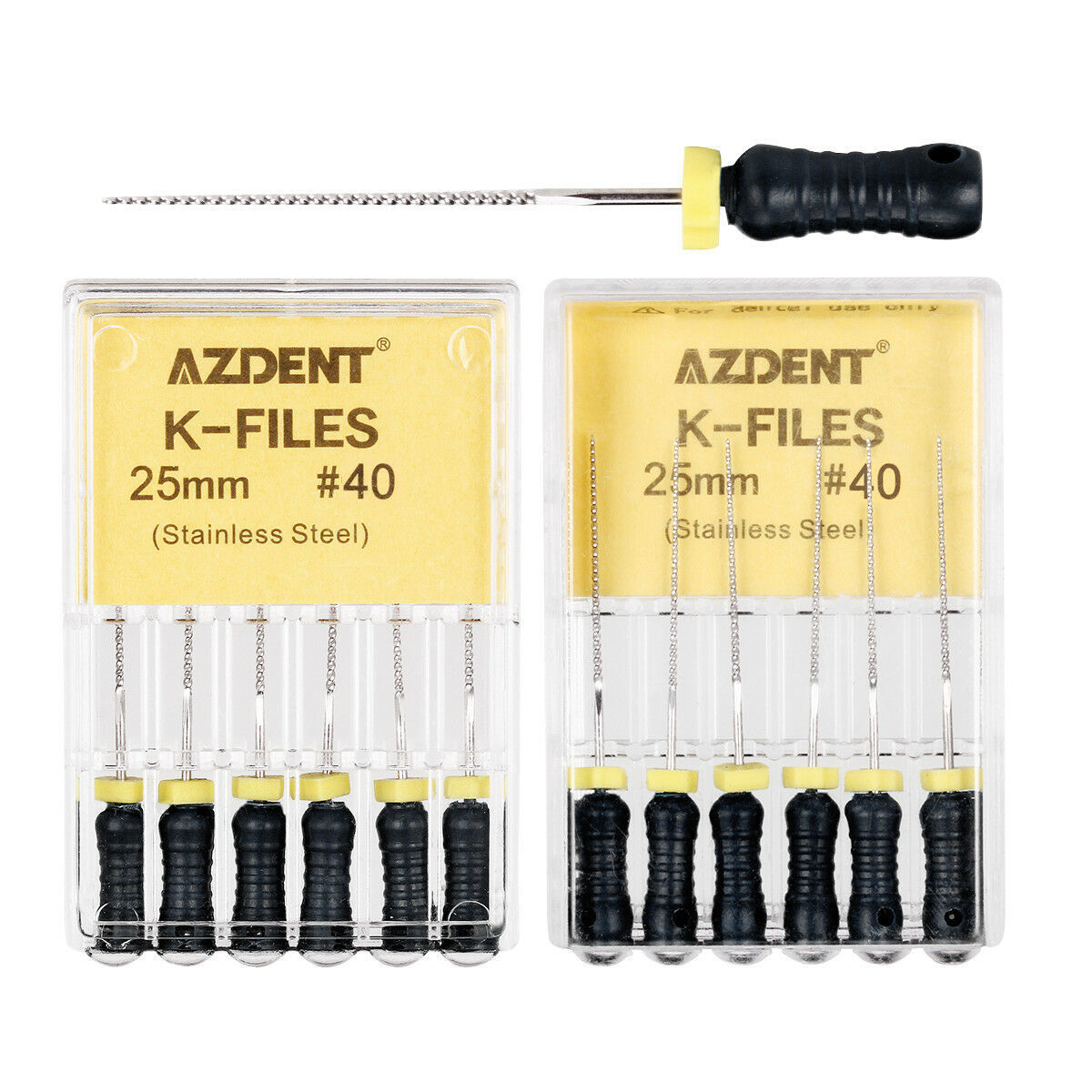 AZDENT Dental Endo Root Canal Files Stainless Steel K-Files Hand Use 25/21mm