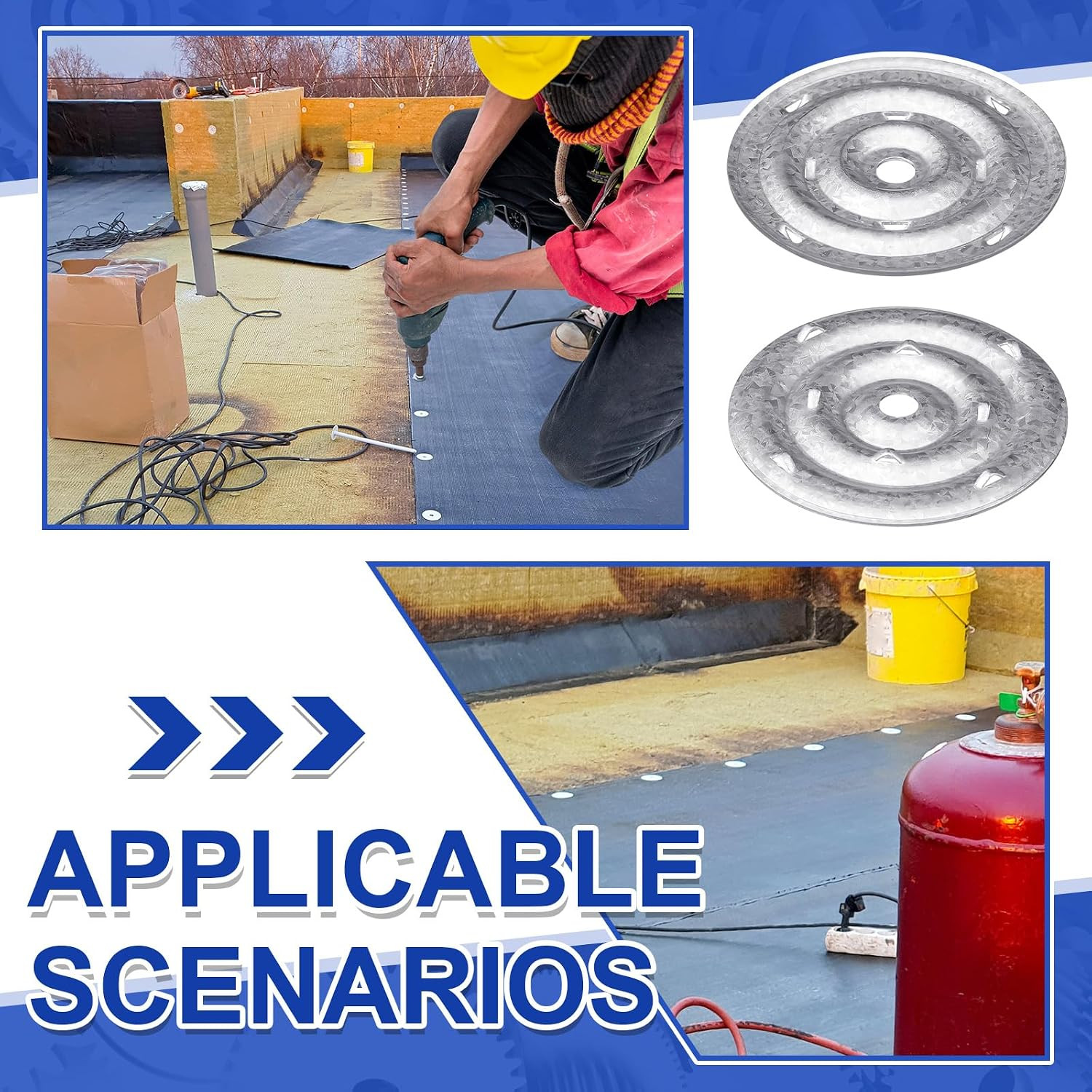 Roofing Insulation Barbed Plates Galvanized Metal Membrane Stress Plat