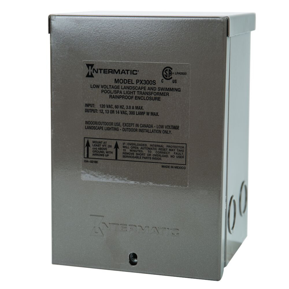 Intermatic Px300s Transformer 300w Stainless Steel Enclosure 120v to 12-14v