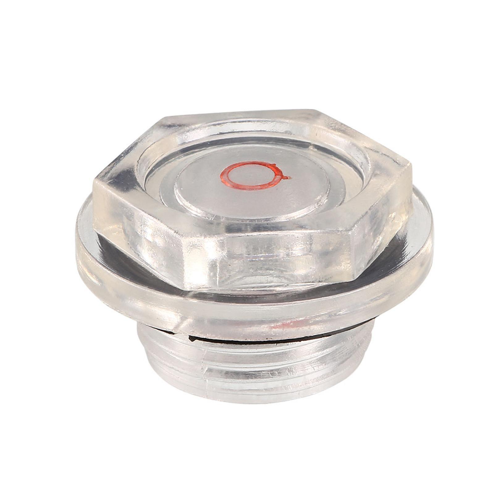 G3/4 Male Thread Air Compressor Fittings Clear Plastic Oil Sight Glass