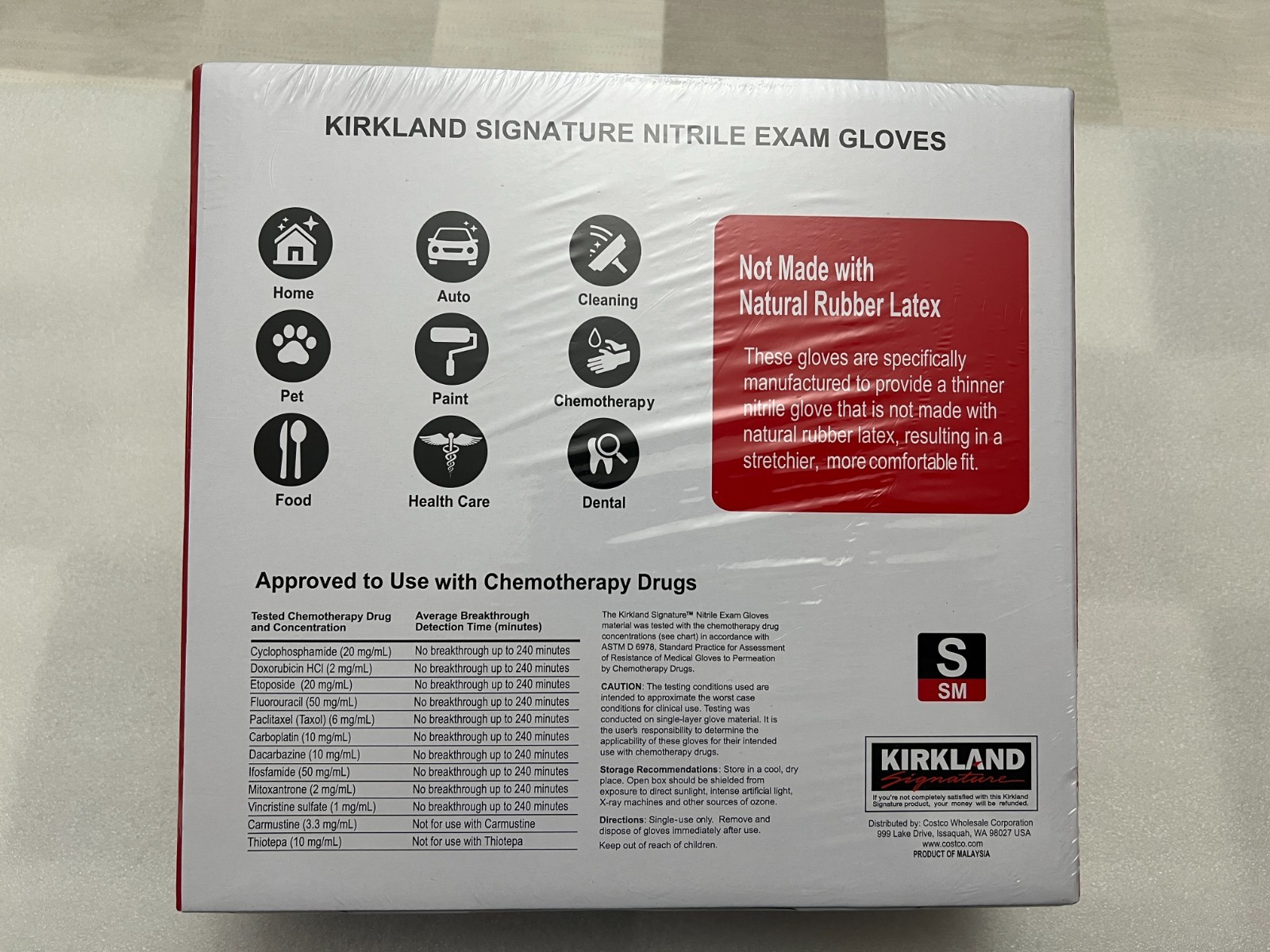 Kirkland Signature Nitrile Exam Gloves – 400 PCS -Size: Large , Medium , Small