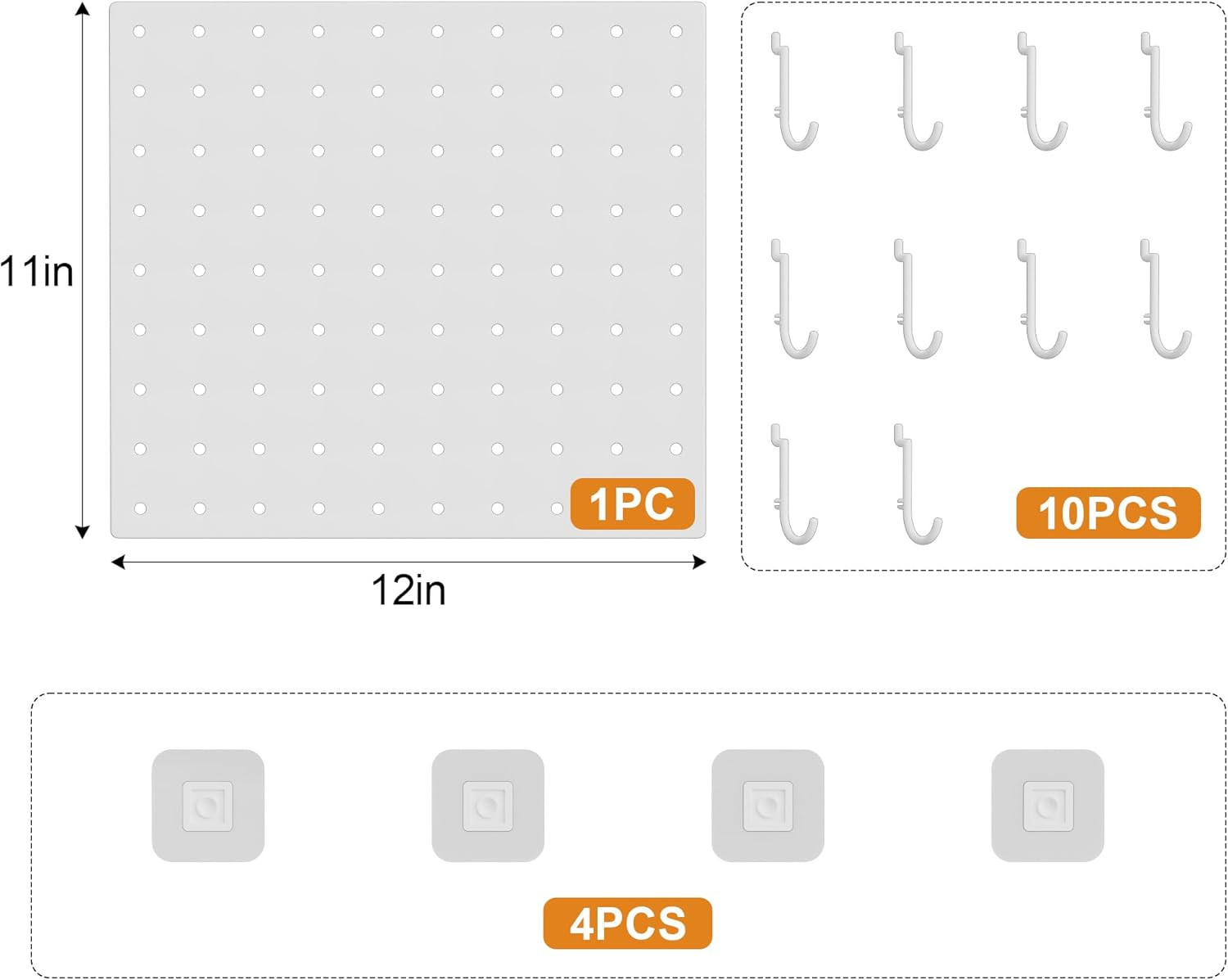 Pegboard Combination Kit – Pegboards and Accessories Modular Hanging for Wall…