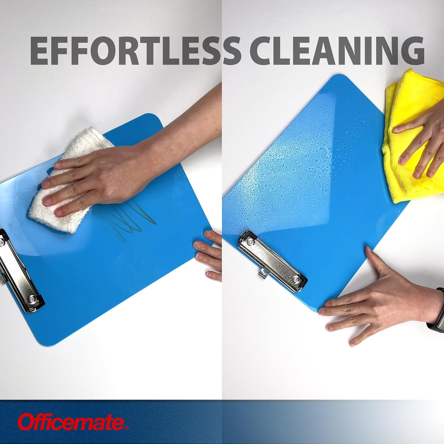 Recycled Plastic Clipboard, Holds 8.5 x 11 Sheets, Blue