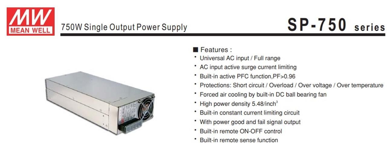 MEAN WELL SP-750-24 750W Single Output Power Supply | New!