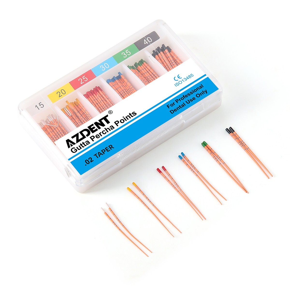 AZ Dental Absorbent Paper Points/Gutta Percha Points w/Scale Obturating Tips Bar