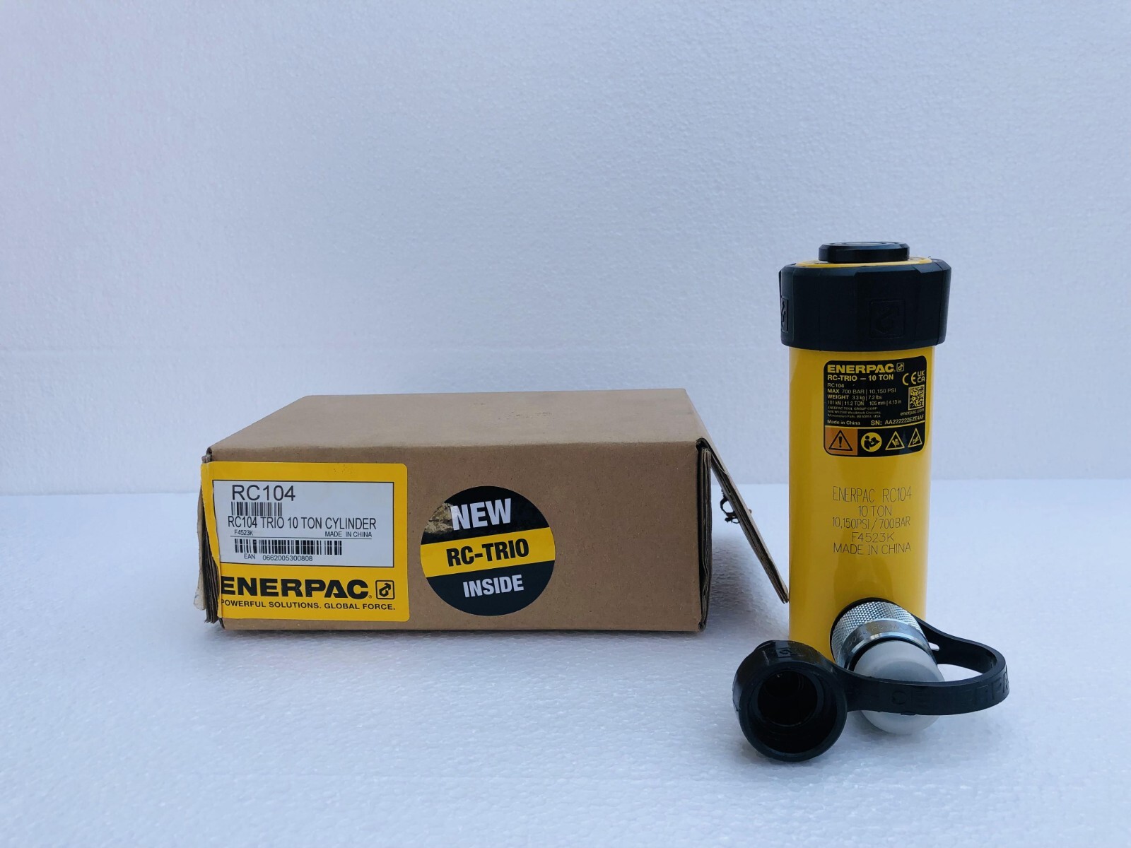 Enerpac RC 104 Trio Hydraulic Cylinder Single Acting 10 Ton Capacity 4″ Stroke