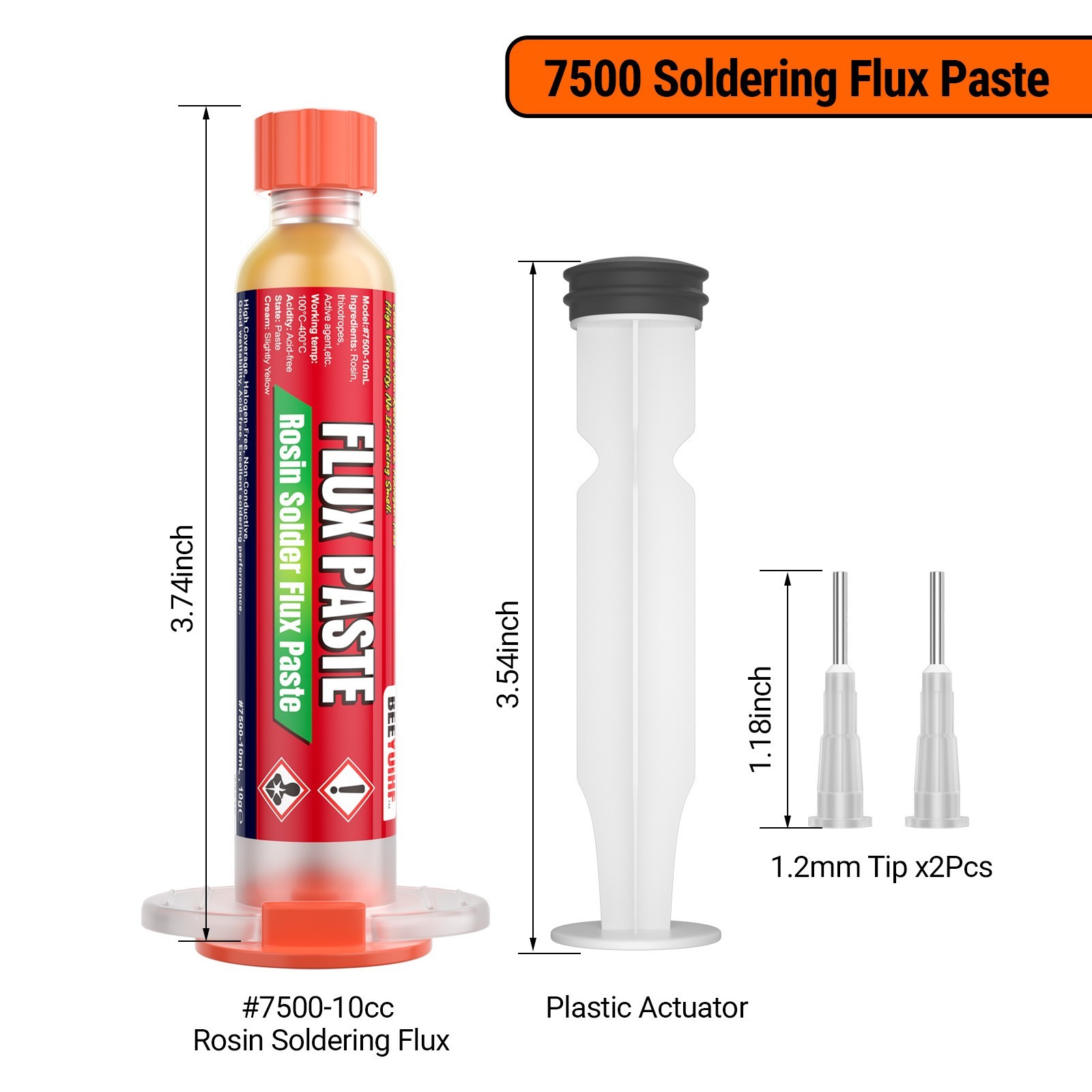 BEEYUIHF ROSIN Soldering Flux Paste 4PCS x 10mL Halogen-Free for SMD Electronics