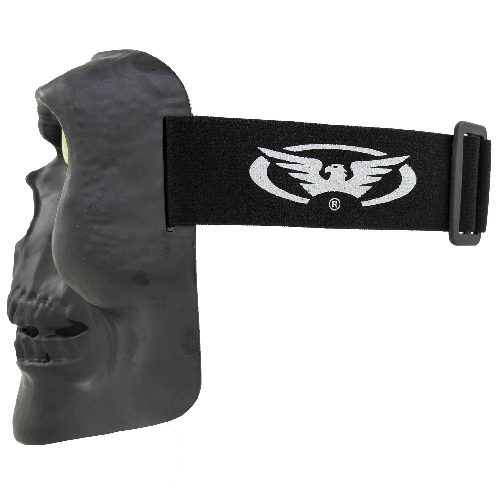 Global Vision Skull Mask Motorcycle Riding Goggles Full Face w/ Red Mirror Lens
