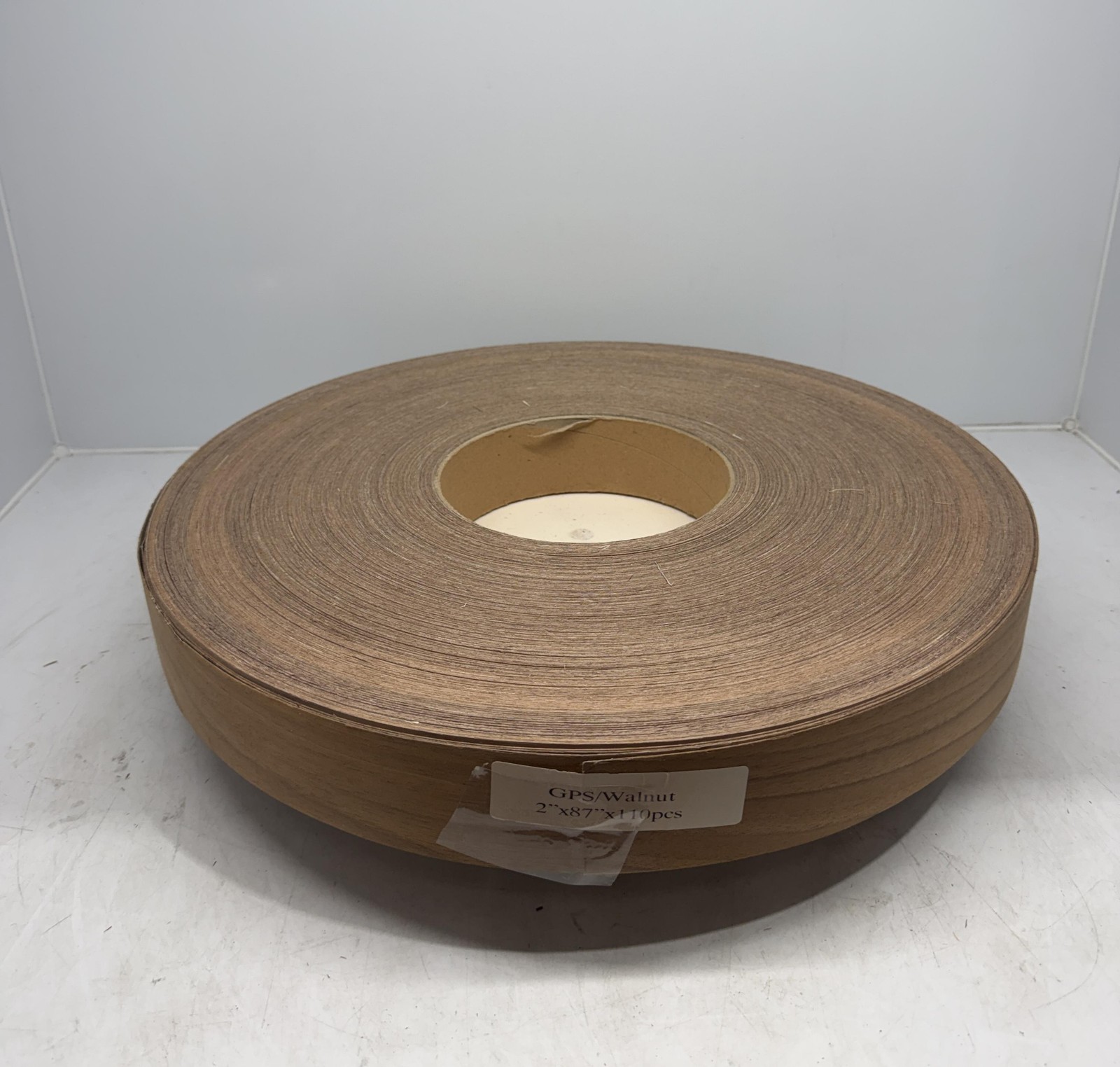 New Roll GPS / Walnut Veneer Edging 2″ x 87″ x 110 pcs 1/64″ thick .02″ & .5mm