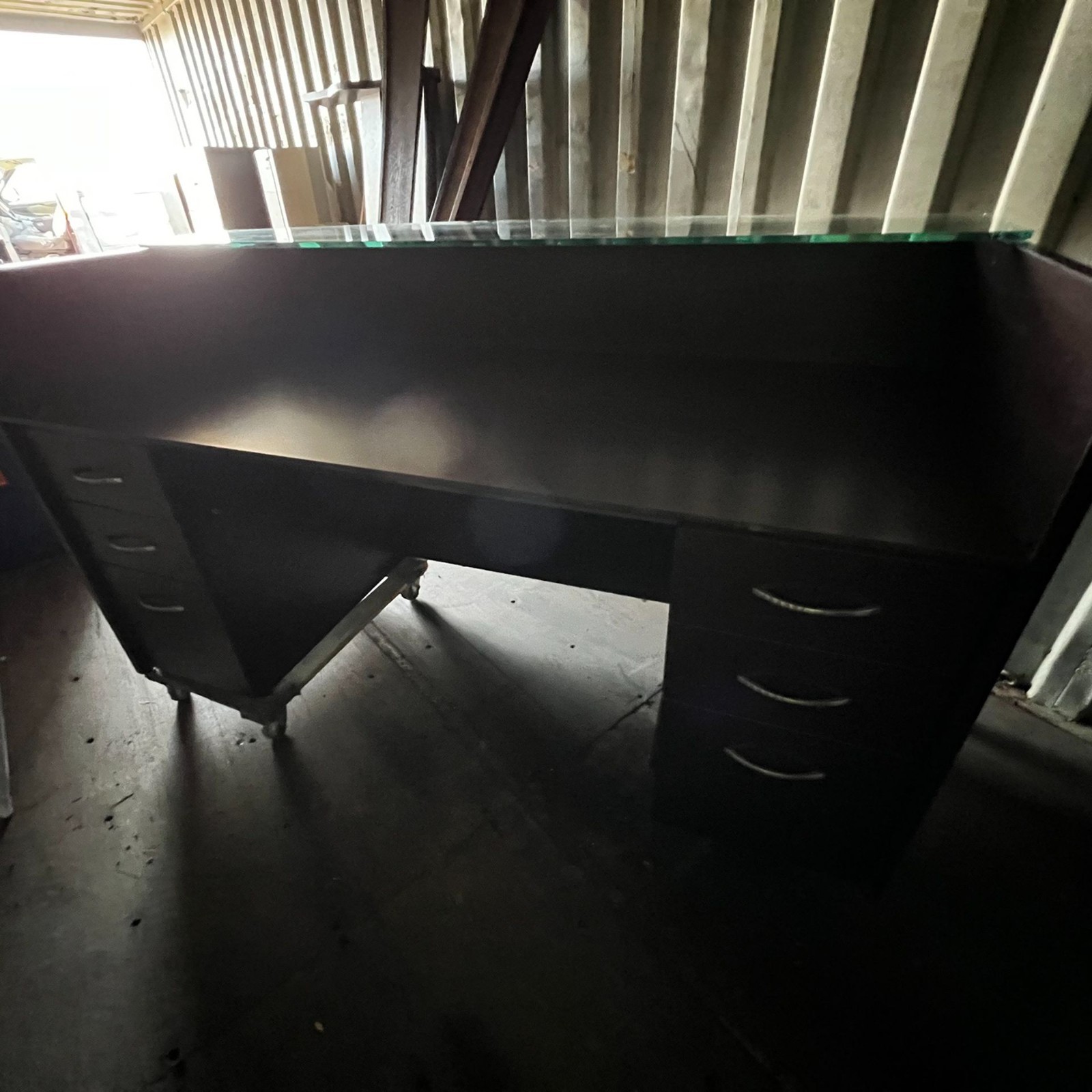 High Quality Mahogany Reception Desk / Front Office Counter