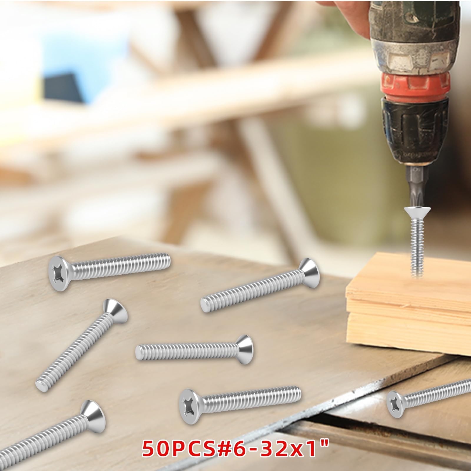 50 PCS #632×1 304 Stainless Steel Machine Screws Extra Long Outlet Fix