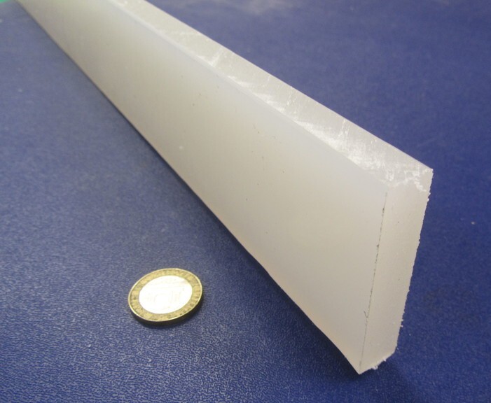 Polypropylene Bar 1/2″ Thick x 2.50″ Wide x 48″ Long, 2 pcs, 8 feet