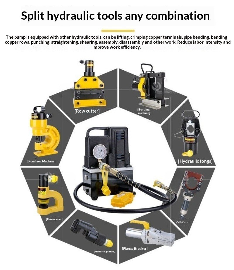 Portable Hydraulic Electric Pump QQ700 Ultra-Compact Oil Pressure Pump Electric