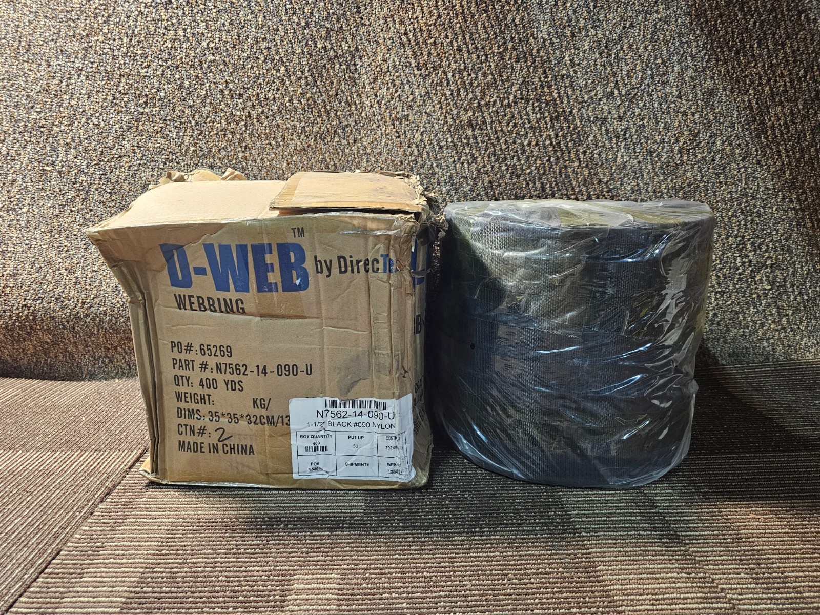 D-WEB Webbing N7562-14-090-U Narrow Woven Nylon Webbing 1-1-2″ 400 Yards Nylon