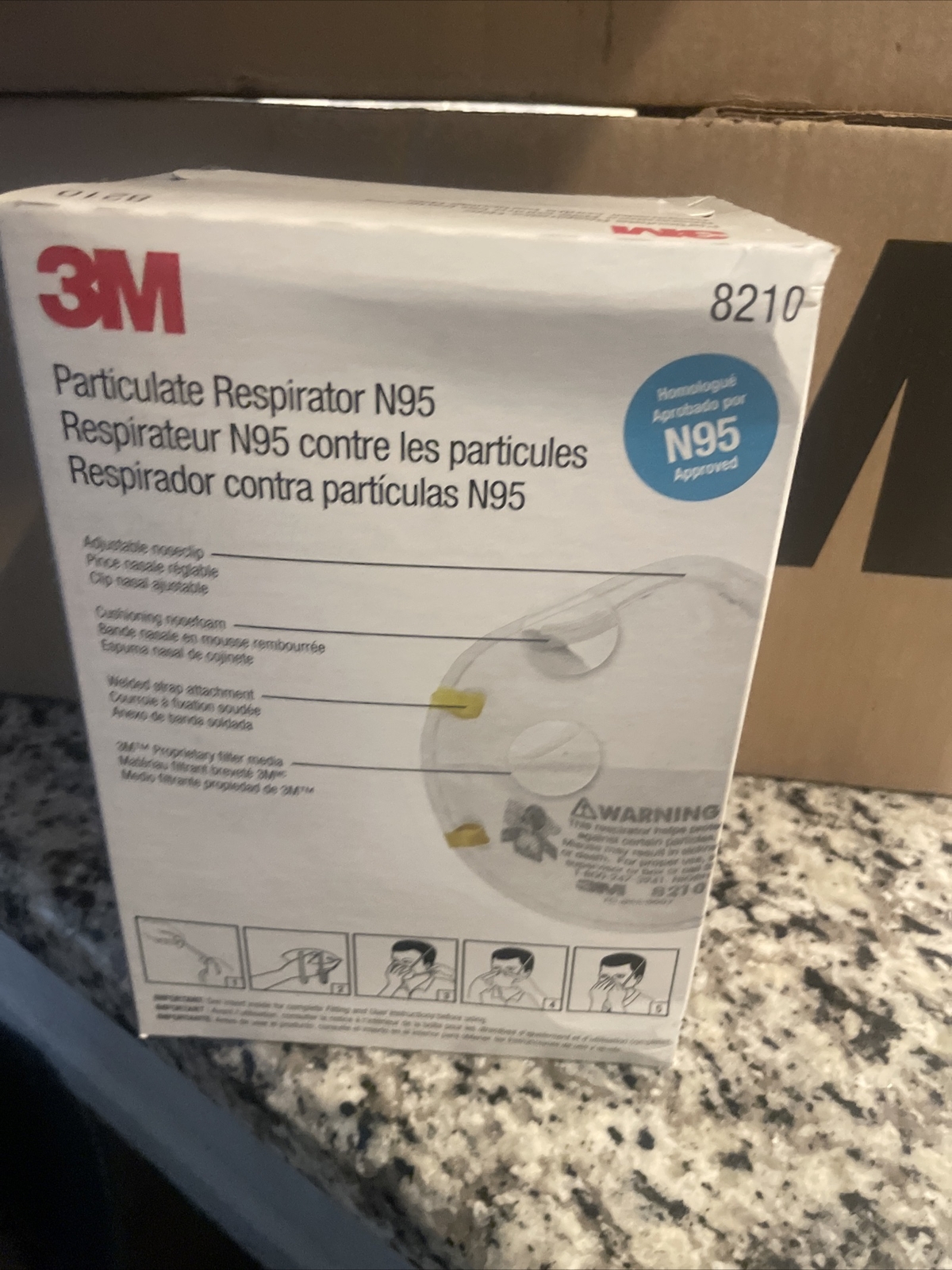 3M 8210 N95 Particulate Respirator, 20 Per Box