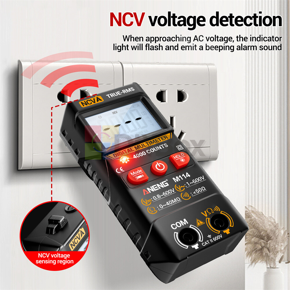 ANENG M114 M115 Automatic Voltmeter AC/DC Ohm NCV Digital Multimeter 4000 Counts