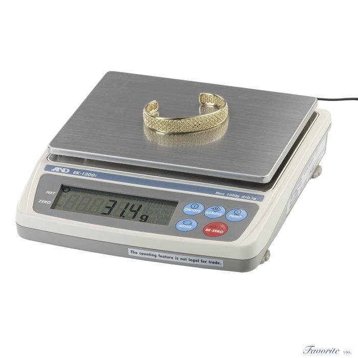 A&D DIGITAL PRECISION JEWELRY SCALE LEGAL FOR TRADE EK-1200i 1200 X 0.1 GRAM