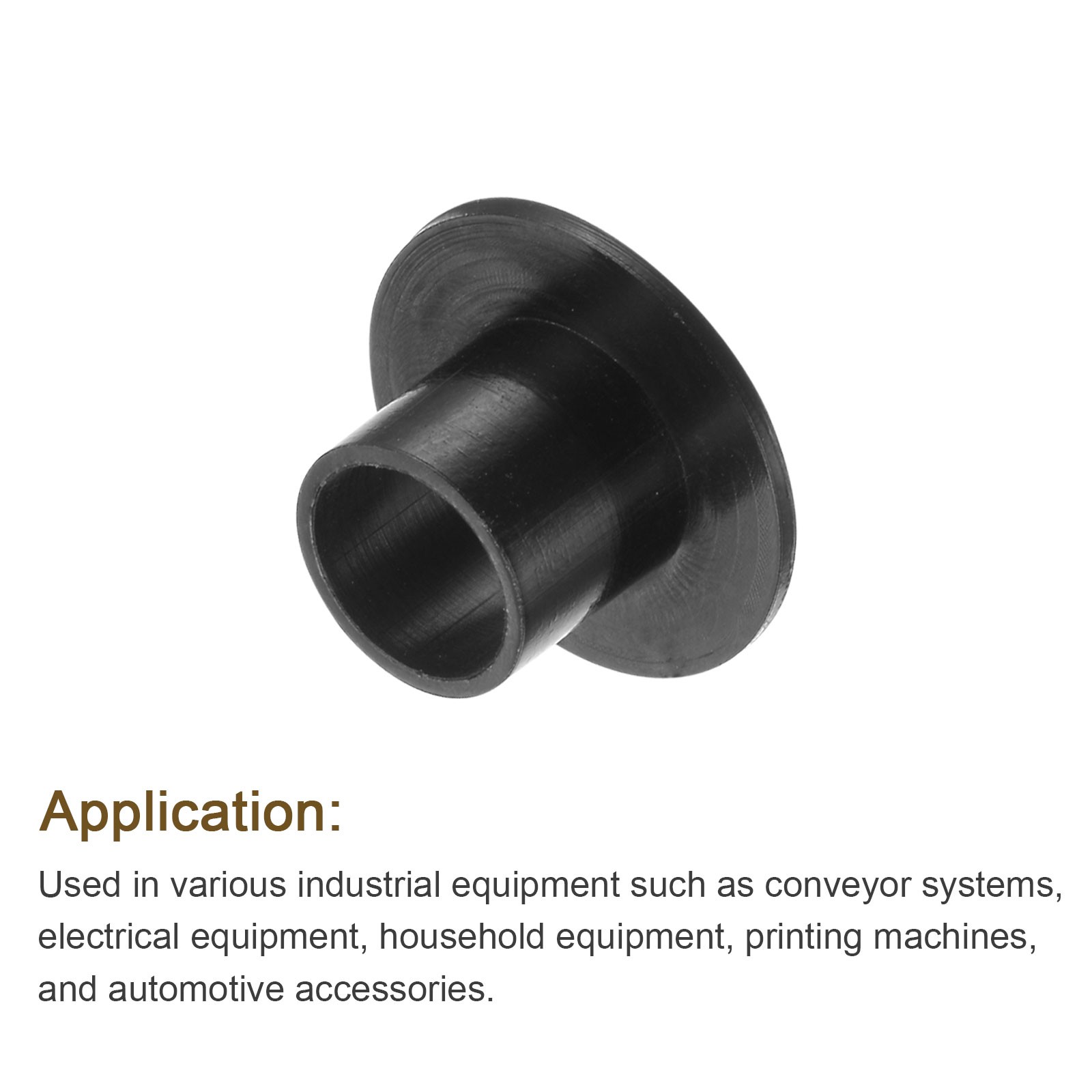 12pcs Flanged Sleeve Bearings ID 9mm x OD 11mm x Length 11.1mm Black