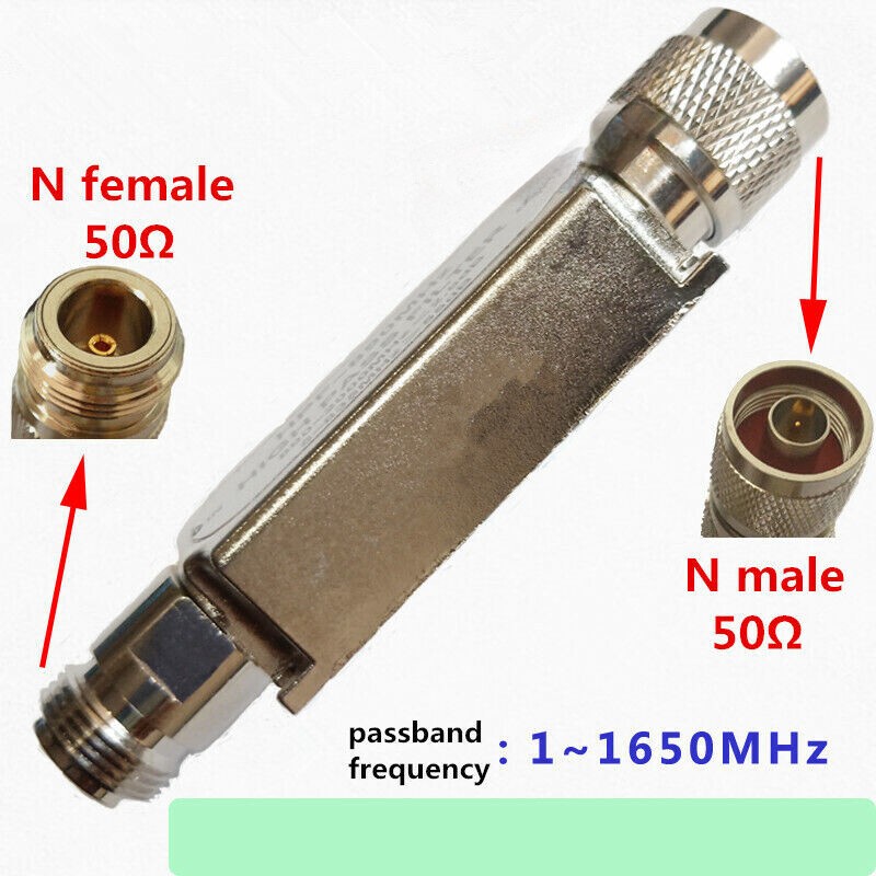 1pcs Band Pass Filter N-type Male and Female BPF300-1500MHz Impedance 50Ω
