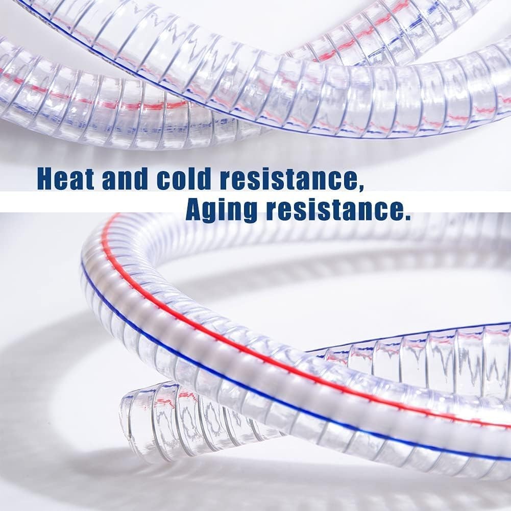 1.3 FT Flexible Steel Wire Suction Hose – 1″ ID, High Pressure & Durable Design