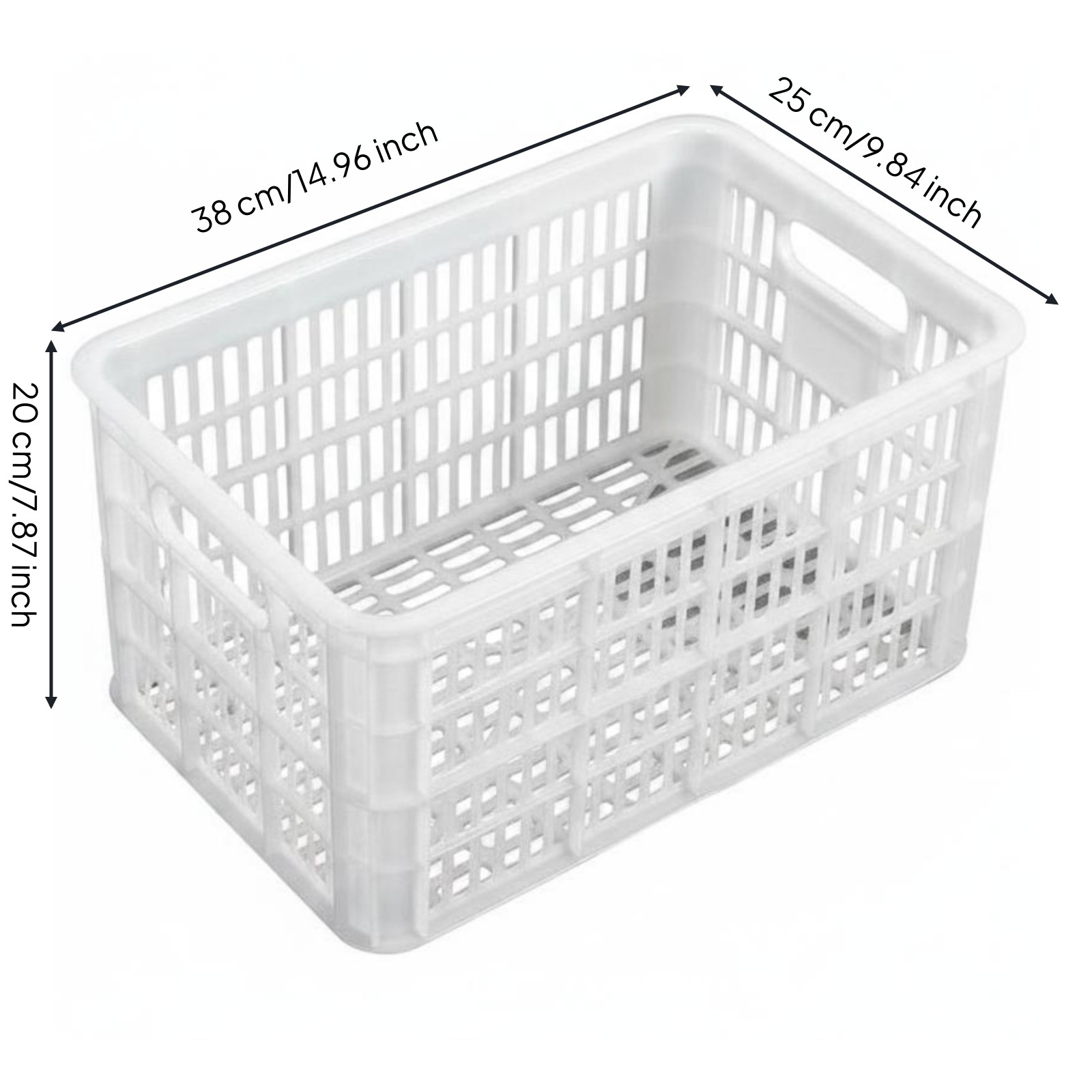 Ventilated Plastic Container Lightweight for Warehouse, Shop