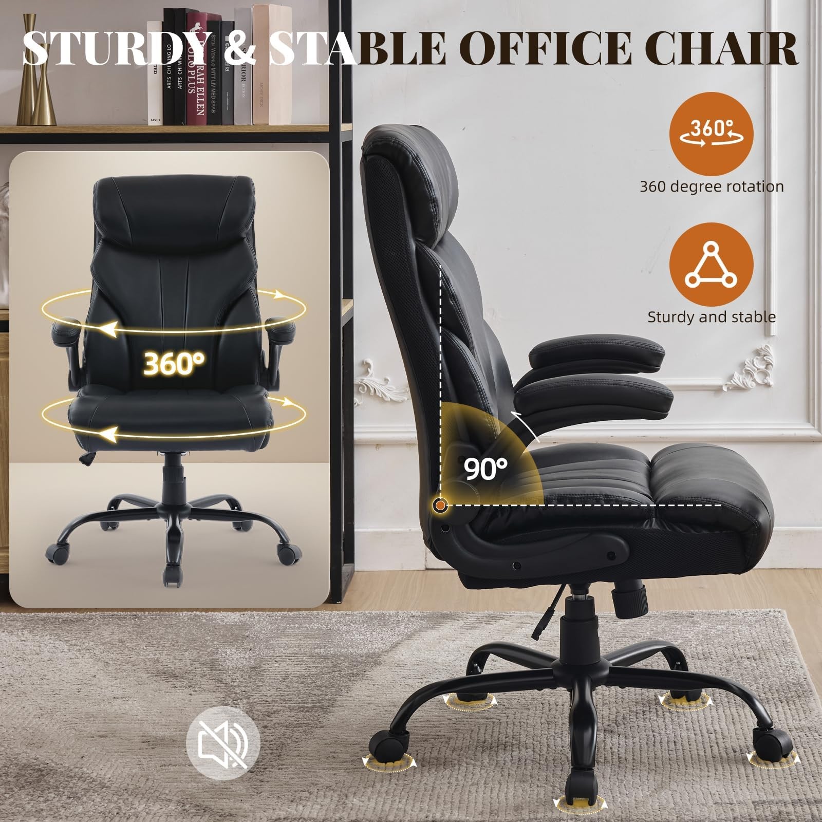Office Chair, Big and Tall Office Chairs 500LBS Wide Ergonomic Gaming Work Chair