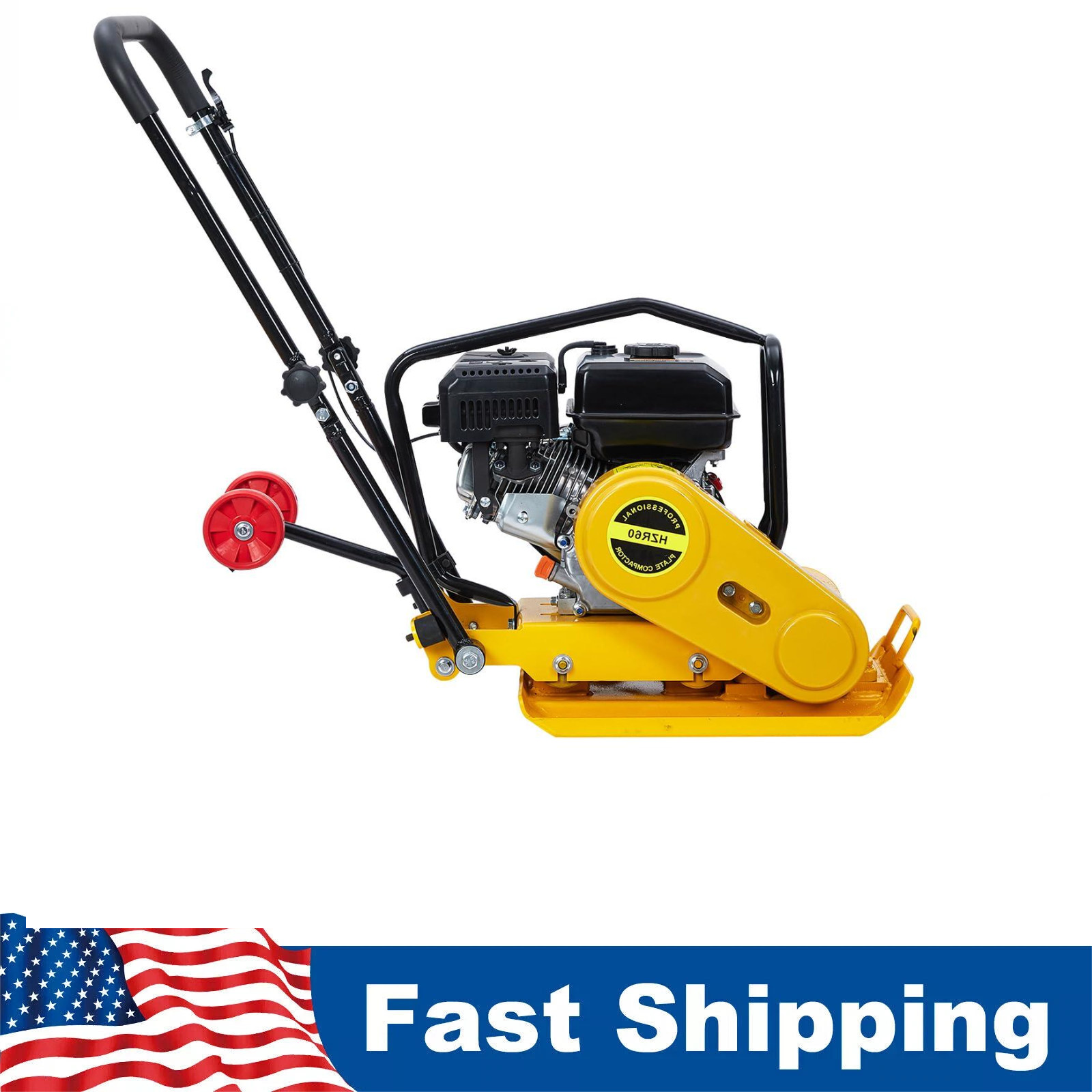 7HP Plate Compactor Rammer 212CC Gas Engine 4200lbs Compaction Force Rammer