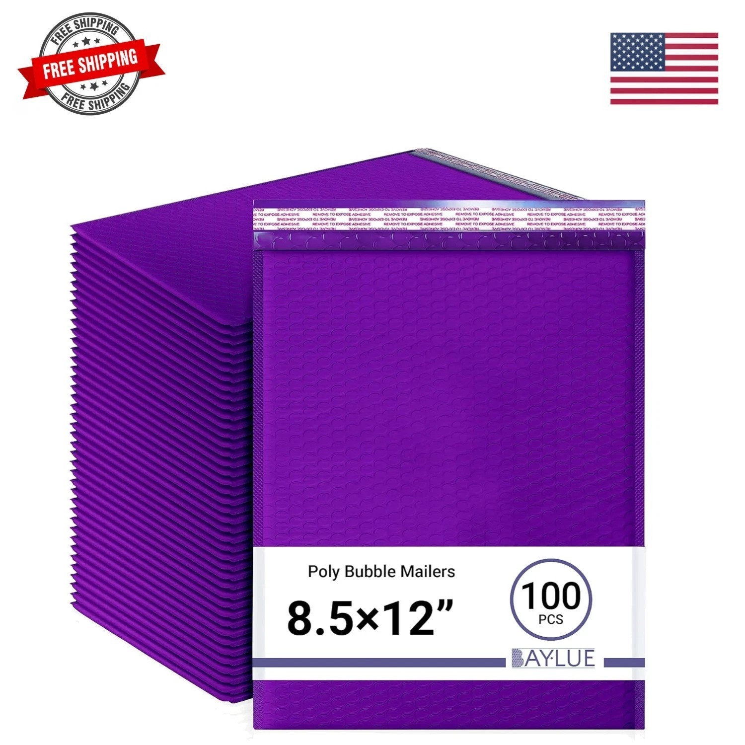 Purple 8.5×12 Inch Poly Bubble Mailers |Self Seal Padded Envelopes | Air Cush…