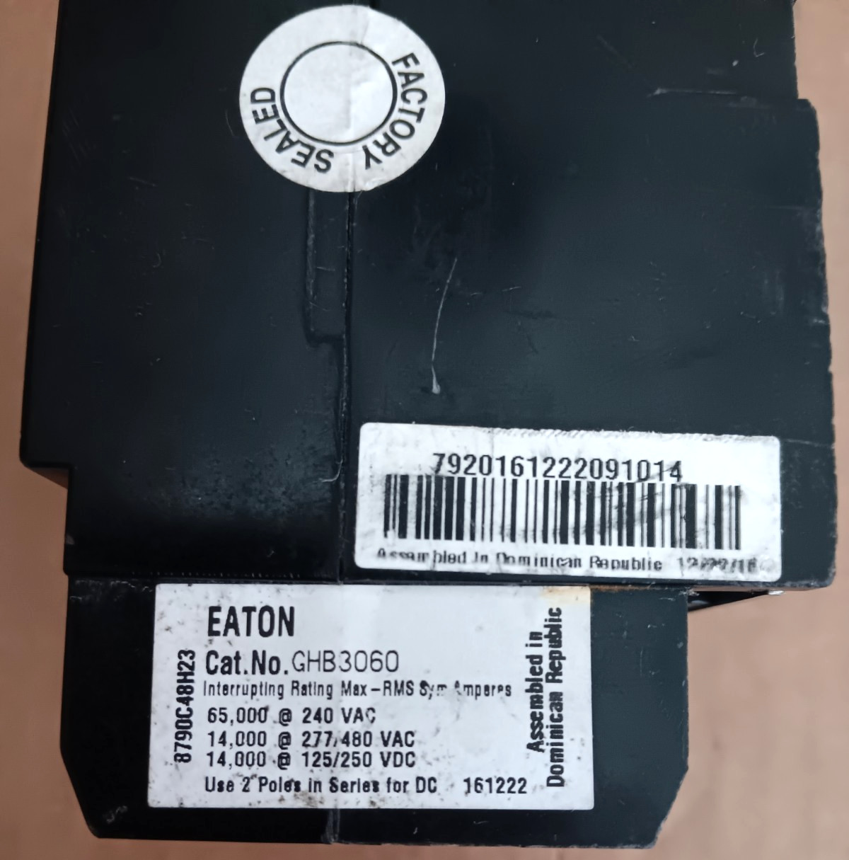 Eaton GHB3060 60 Amp 3 Pole Circuit Breaker 480/277 V