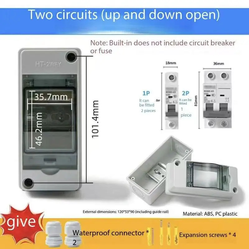 Distribution Box HT Series Junction Box PC Plastic IP65 Waterproof Fuse Boxes wi