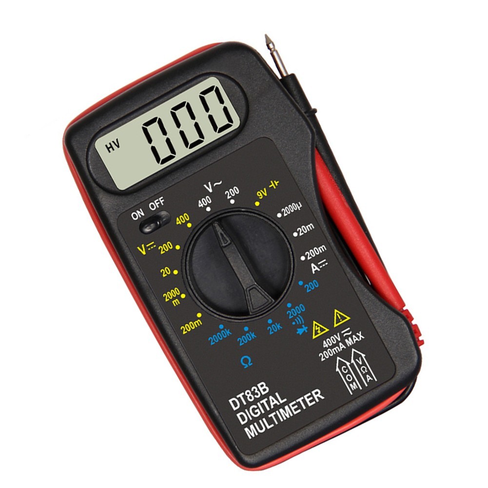 DT83B Handheld Digital Tester for AC Voltage DC Voltage and Ohms Measurement