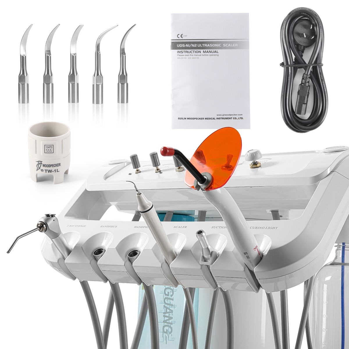 Portatile Dental unidad móvil de entrega de succión compresor de aire 4H/Silla