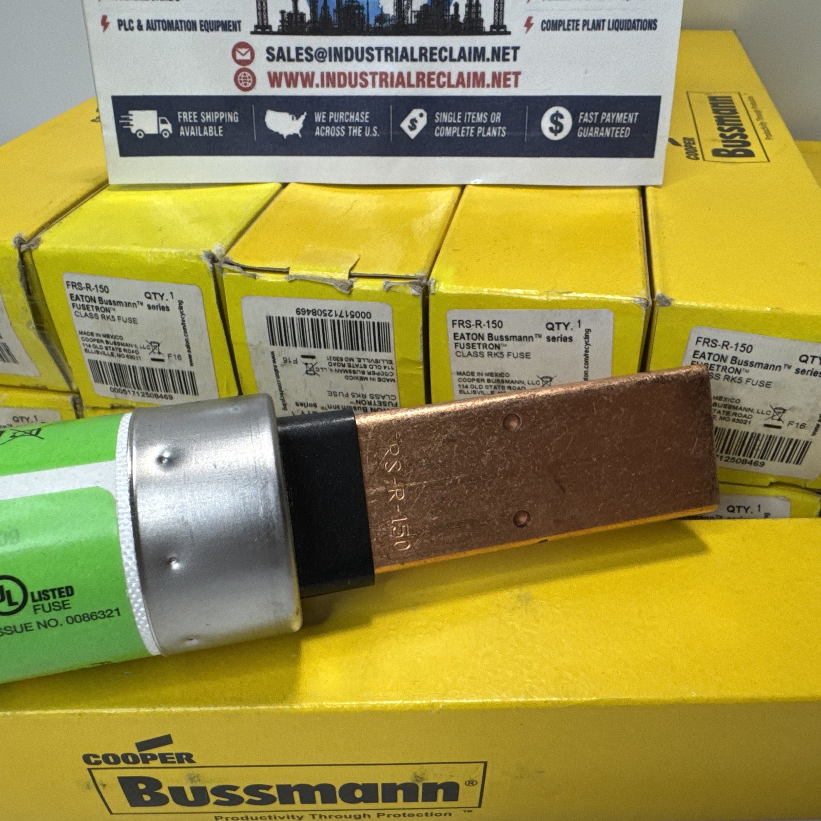 Cooper Bussmann FRS-R-150 Dual Element Time Delay Fuse 150A Pack of 3 NEW IN BOX