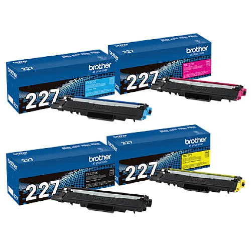 Brother TN227 Toner Cartridge Set – 4 Pack CMYK High Yield