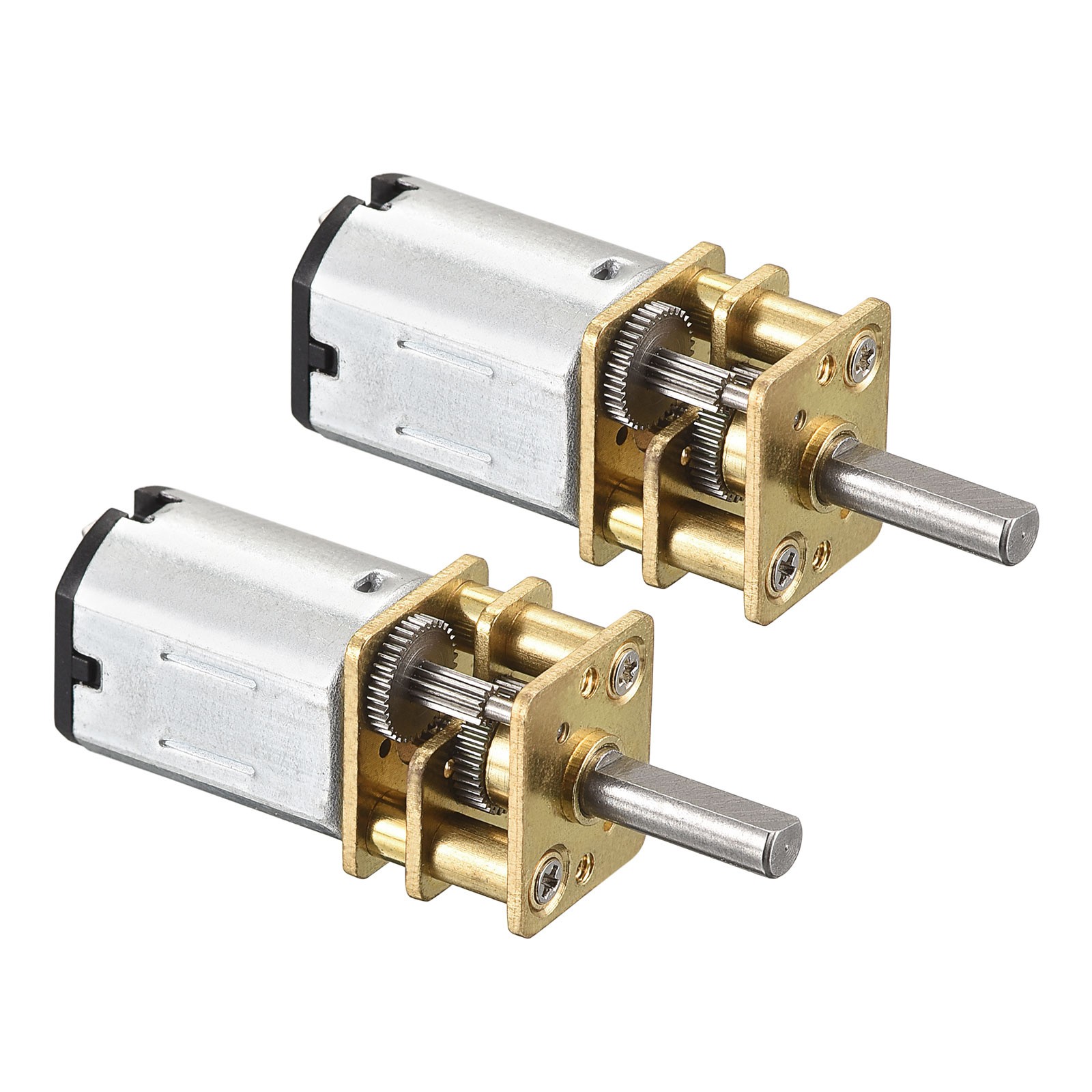 2 Pack Micro Speed Reduction Gear Motor DC 6V 1000RPM with Full Metal Gearbox