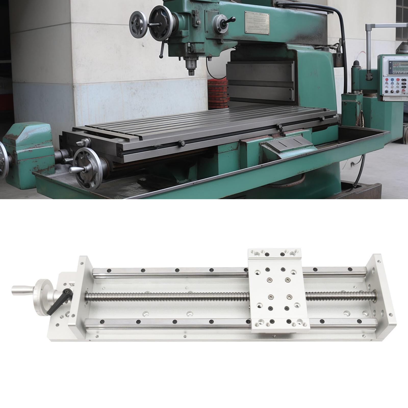 Manual Sliding Table SFU1605 Ballscrew Linear Stage Actuator Stroke:400mm+ Lock