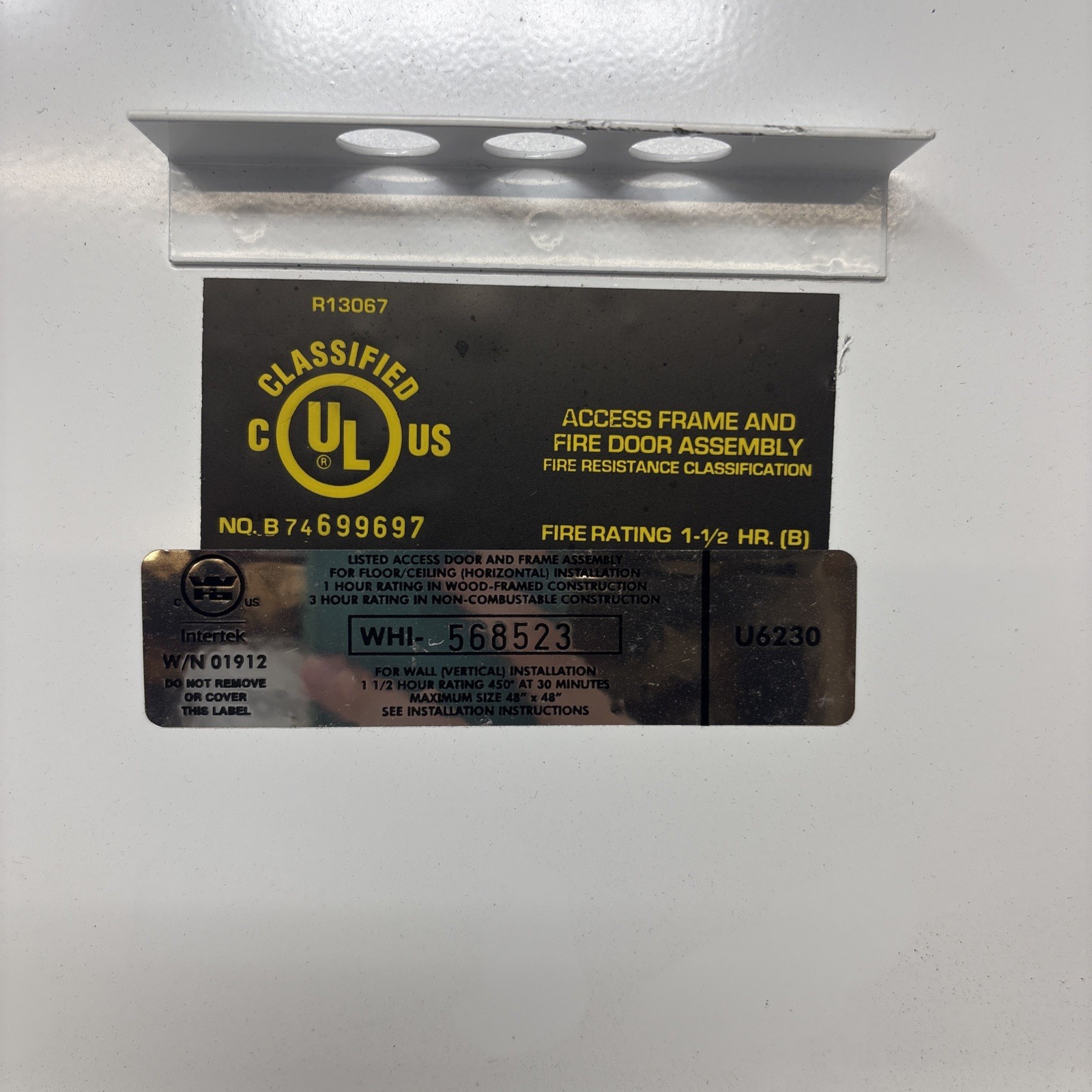 Intertek Access Frame Access Door Fire Door Assembly 01912 10″x10″x2.5″