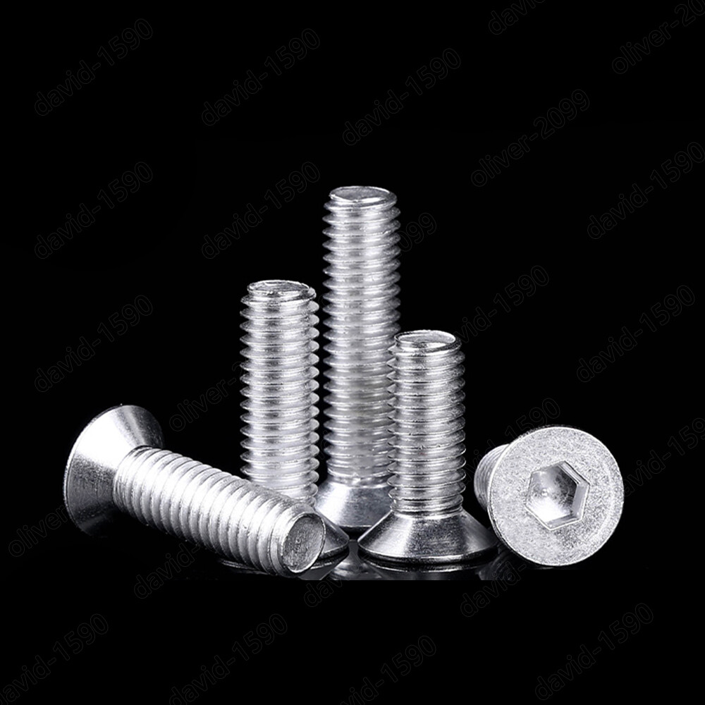 Aluminum Alloy 6061 Hex Socket Countersunk Flat Head Screws M3 M4 M5 M6