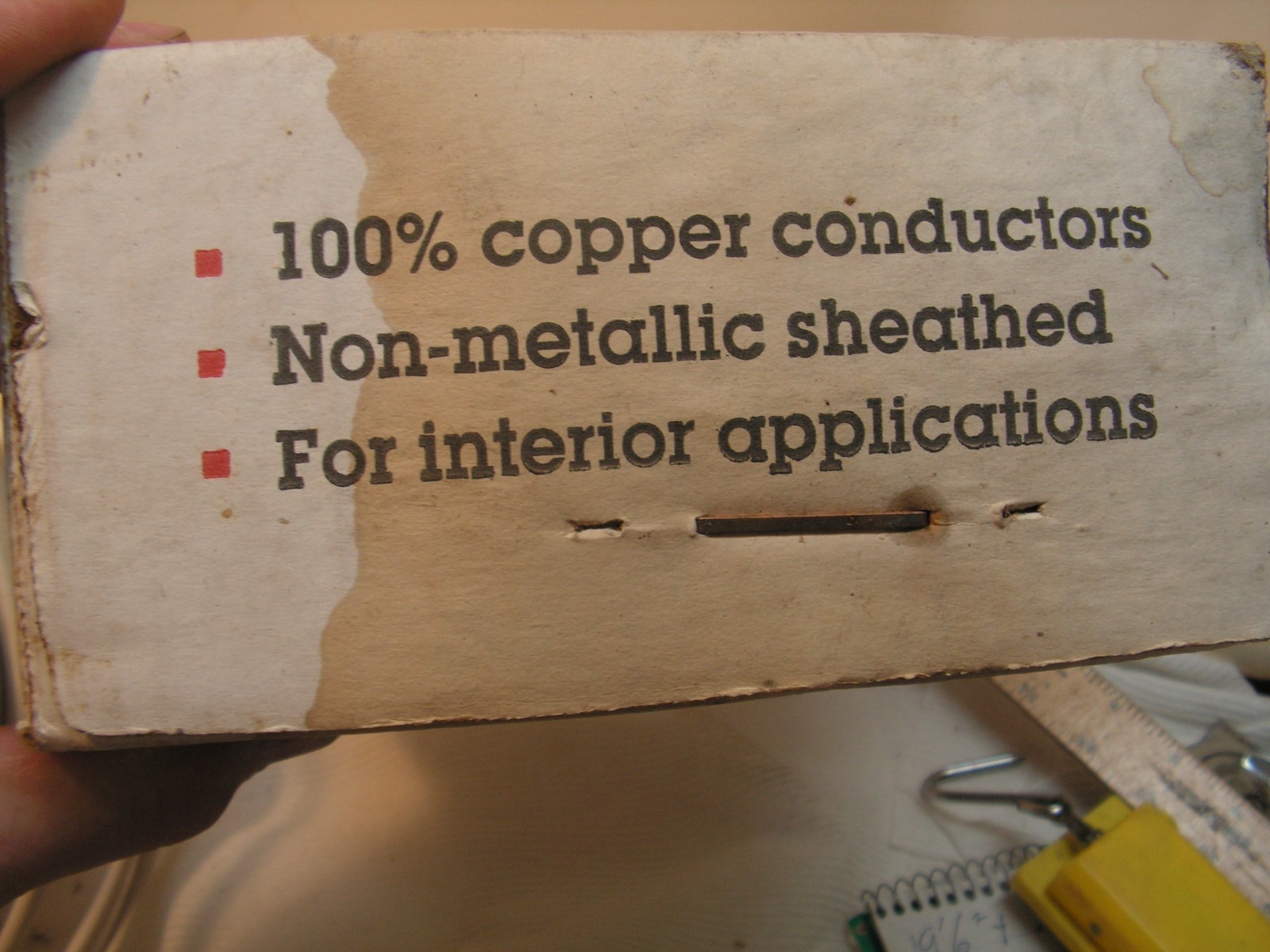 Vintage Diamond Handiwire Cable Romex Copper Wire Cable 12/2 NM-B 49+ft 100% Cop