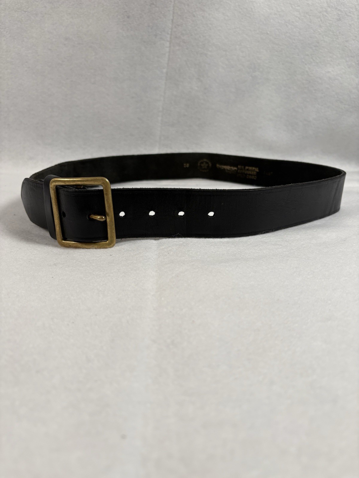 BOSTON Leather 38” Garrison Black Work Belt US Postal Approved #6605 1 5/8” Wide