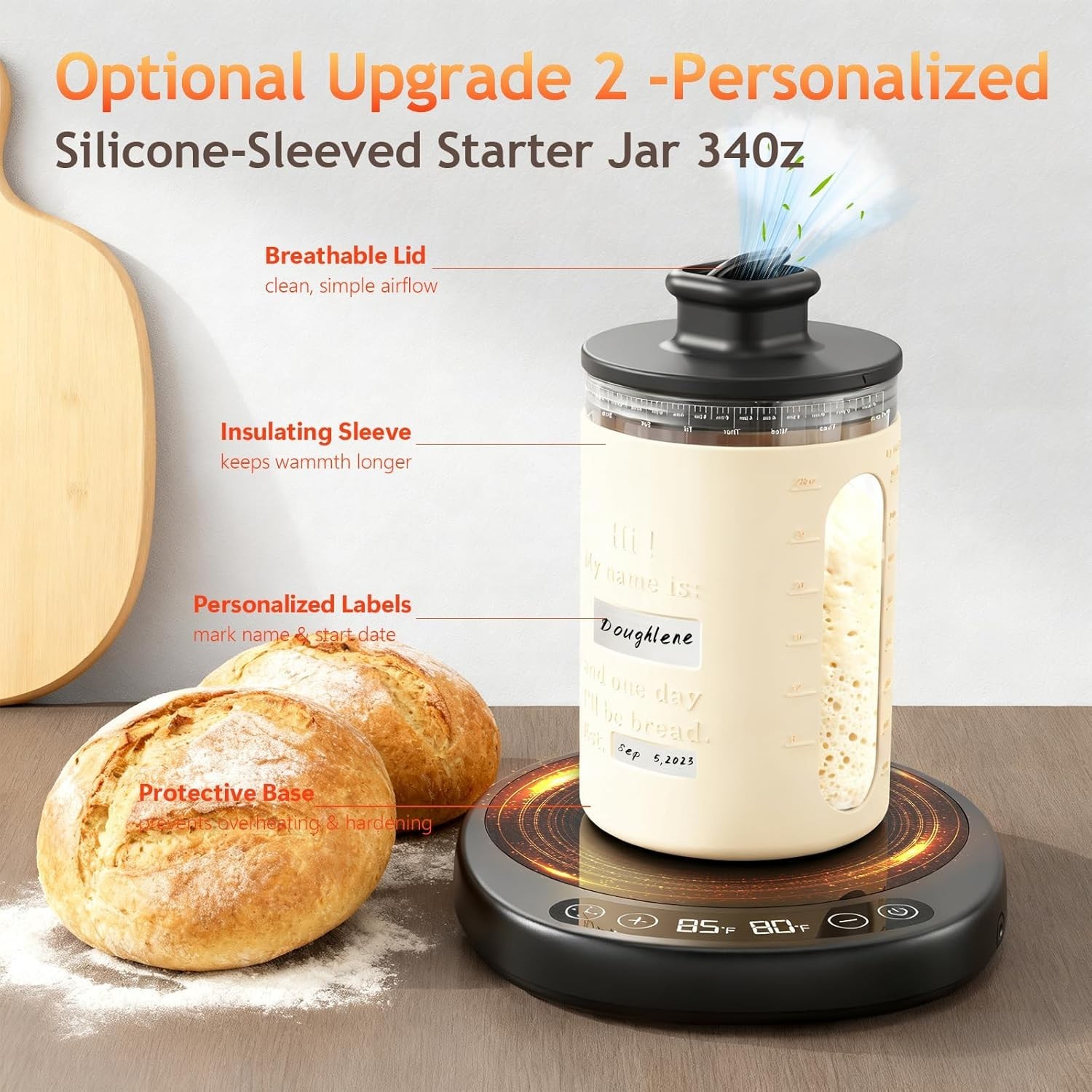 SourKeeper, Larger 2-in-1 Sourdough Starter Warmer Pro – 2026 Upgrade Larger …