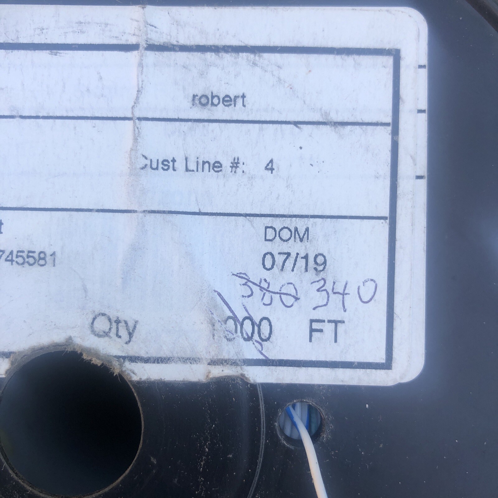 (340 ft.) Thermax Tefzel 24ga ETFE Wire M22759/16-24-96 WM22759 Blue-White QPL