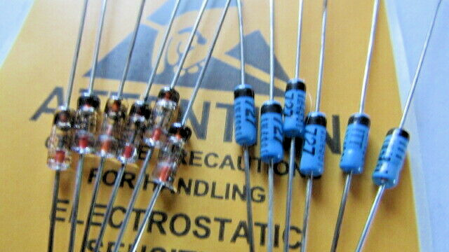 1N4381 ITT Germanium Gold Bonded Diodes Fast Switching (6 PIECES) USA, GERMANIUM
