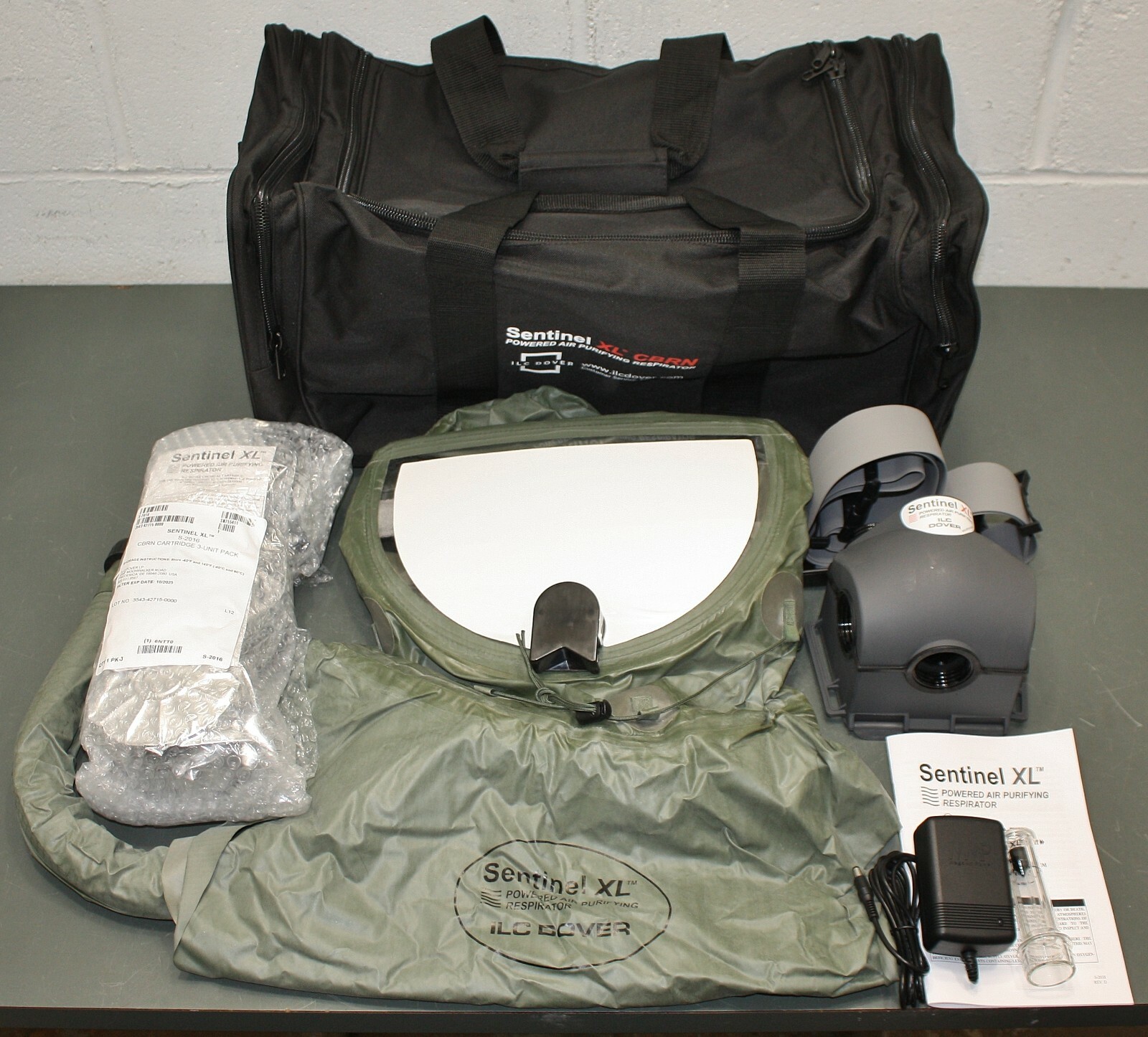 Sentinel XL CBRN PAPR System S-5000-01, Cartridges S-2016, S-2003 Battery S-2002