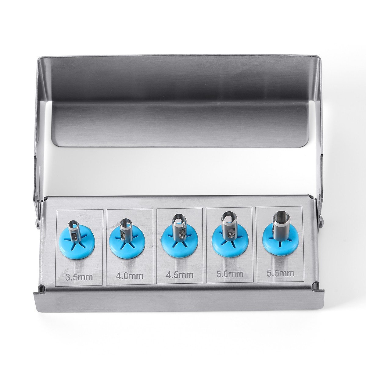5 Pcs Dental Implant Tissue Punch Kit set Surgical Surgery With Box Holder