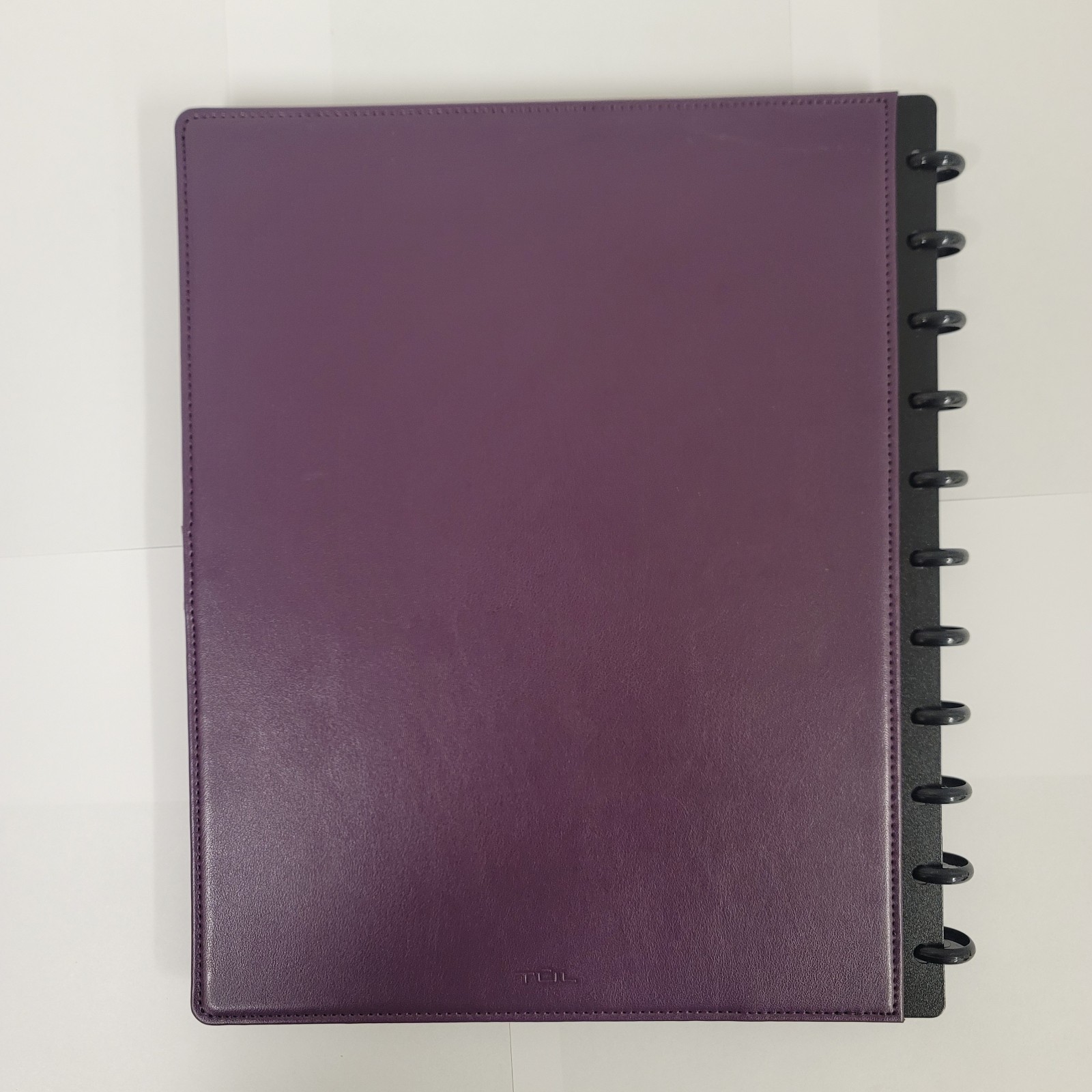 TUL Custom Note-Taking System Discbound Leather Notebook, Letter Size, Purple