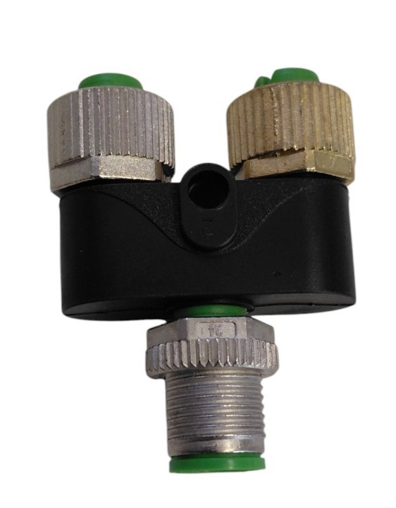 Murr Elektronik 7000-41121-0000000 M12 T Coupler 5-Pin Male to Dual Female IP67